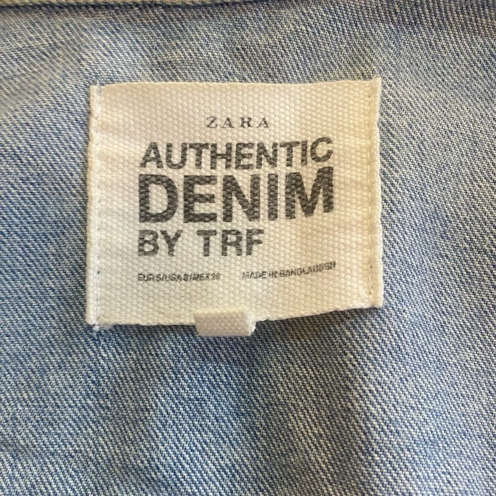 ZARA TRF Authentic Denim Jacket Light Wash Classic Jean Jacket Women SKU344 - Picture 9 of 10